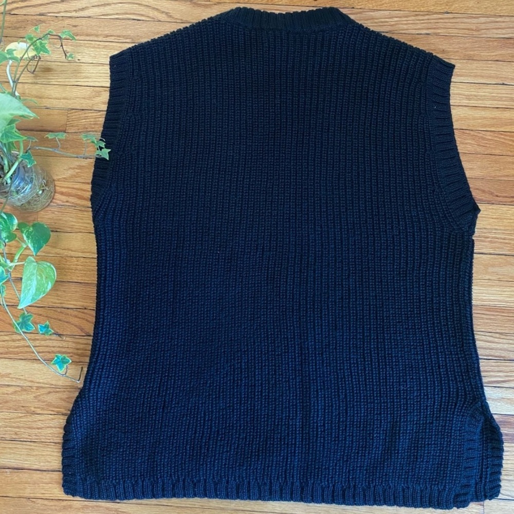 Tribe Alive Laude the Label Black Alpaca Knit Sleeveless Tunic Vest Sweater Dres - Picture 3 of 10